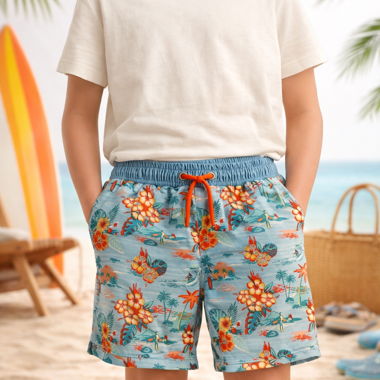 Kinder-Blumenbadehose