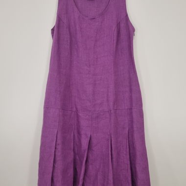 Robe vintage 100% lin violette