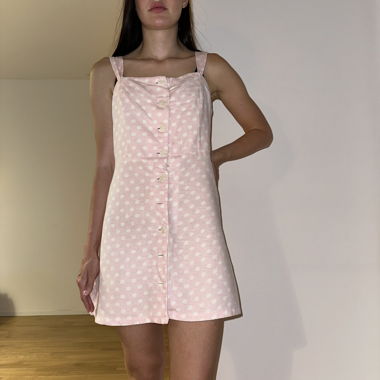 Polls pinkes Sommerkleid mit Punkten Grösse S