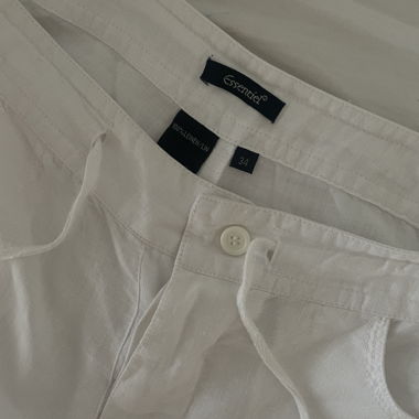 Weisse Leinenhose 
