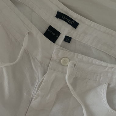 Weisse Leinenhose 