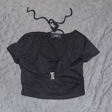 Black CIDER Cropped Top