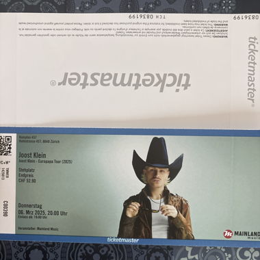 Joost Klein Europapa Tour Ticket