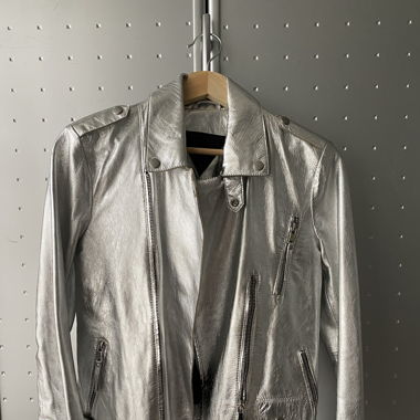 Lederjacke Silber - BE EDGY