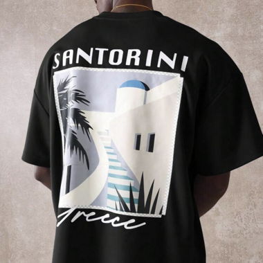 Santorini black T-Shirt 