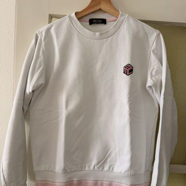 Felpa MCM bianco-rosa