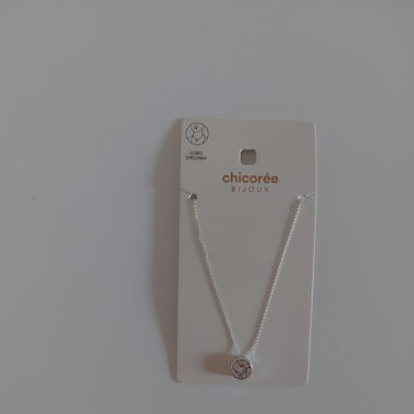 Collier argenté zircone