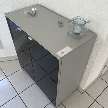 Niedriges Sideboard Grau, lackiert