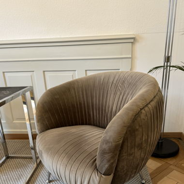 Sessel, Samt, Stone Silver