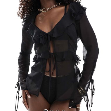 Transparent Black Blouse