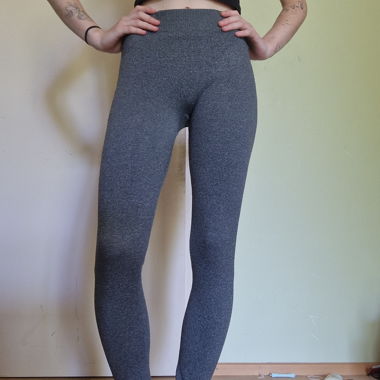 Grey High-Waist Leggings