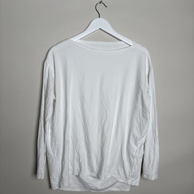 Top Lululemon bianco a maniche lunghe