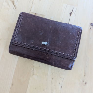 Portafoglio in pelle marrone