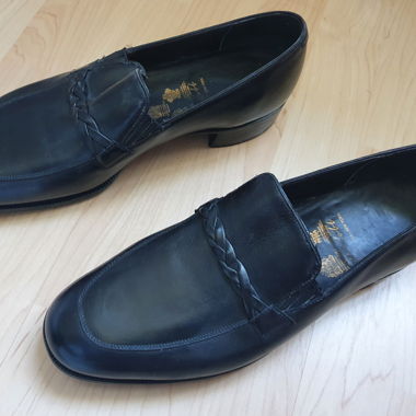 Mocassins noirs en cuir