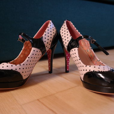 Banned Retro Polka Dot Mary Jane Heels