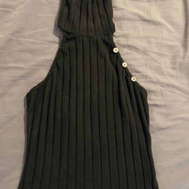 Black Ribbed Top