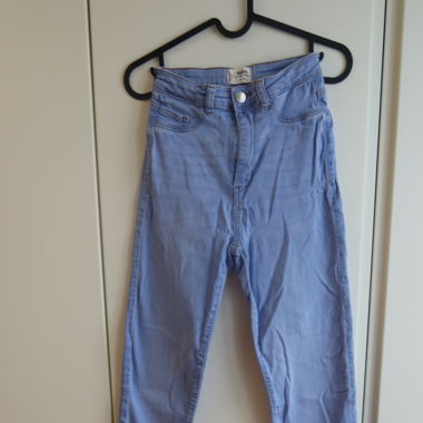 Denim high waist skinny jeans