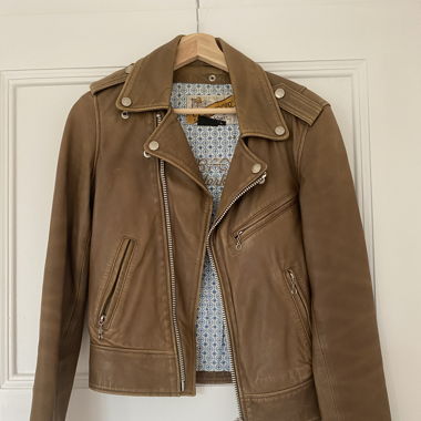Perfecto cuir marron Scott 