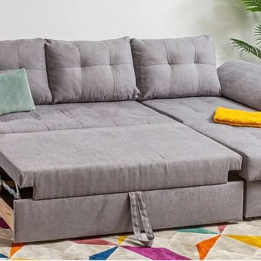 Grey convertible corner sofa