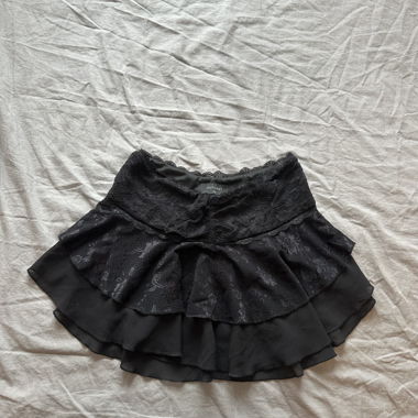 Minigonna nera a balze Outcast XS