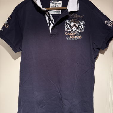 Vintage Camp David Polo Shirt dark blue Gr. M