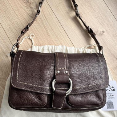 SAC COACH VINTAGE AUTHENTIQUE Y2K EN CUIR BRUN