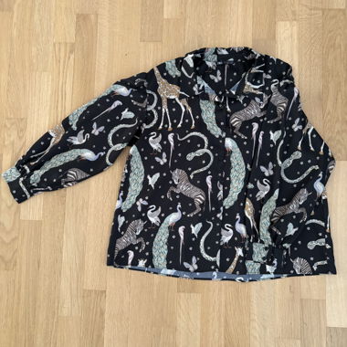 Animal print button-up shirt