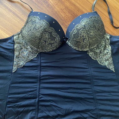 Modissa Spitzen-Bustier Top 75B Schwarz