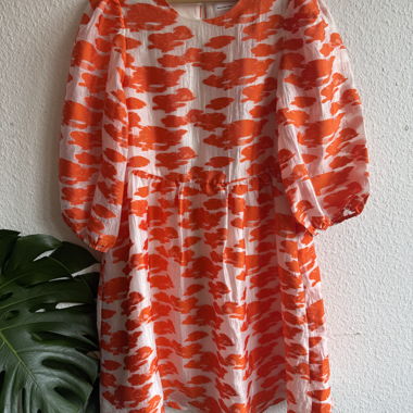 Selected Femme orange patterned dress