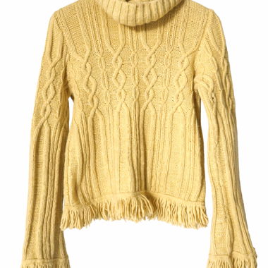 Maglione a collo alto giallo