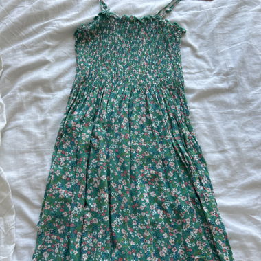 Robe fleurie verte
