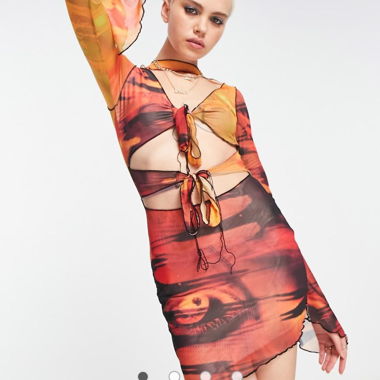 Jaded London tie front dress