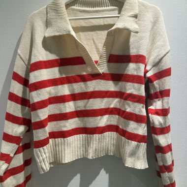 Maglione in maglia a righe