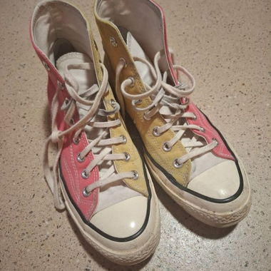 Converse tg.40 giallo/rosso