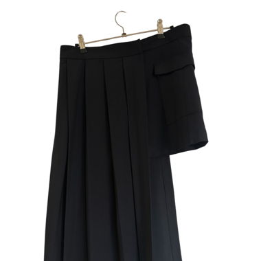 Jupe Plissée Zara en Bleu Nuit