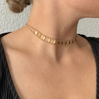 Choker Halskette aus Edelstahl