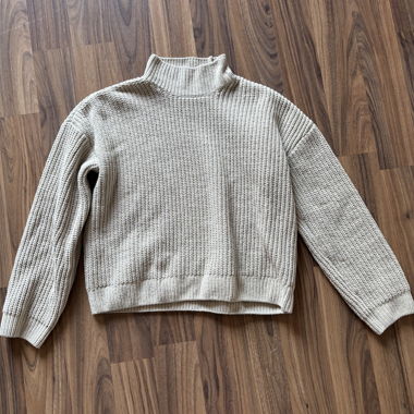 Maglione in maglia beige Vero Moda (taglia S)