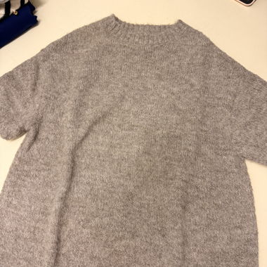 Pull en maille gris