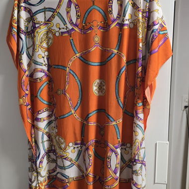 Orange gemustertes Shirt