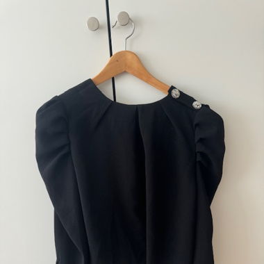 Blouse dos nus Opulance Paris Noir 