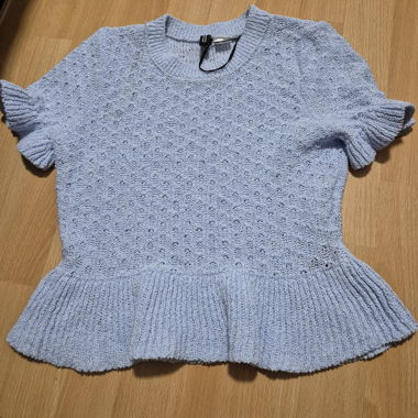 Maglione in maglia azzurro chiaro