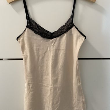 Top in pizzo Beige/Rosa