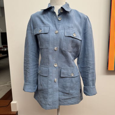 Saharienne in blue linen SCAPA size 36