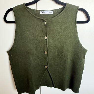 Khaki green Zara vest
