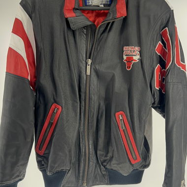 Starter Leather Jacket Chicago Bulls