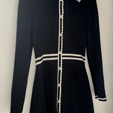 Abito in maglia fine nero