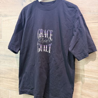 T-shirt noir à imprimé Gospel