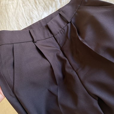 Pantalon de costume sombre café / brun