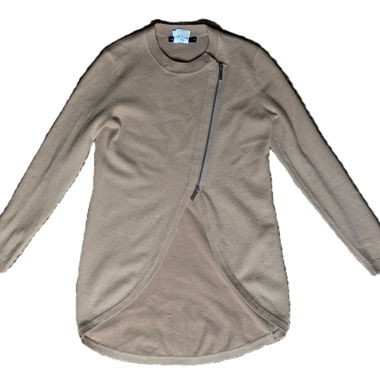 Karen Millen Asymmetrischer Reißverschluss-Cardigan – Grösse M
