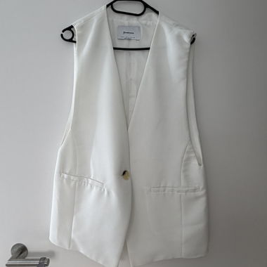 Blazer Senza Maniche Bianco